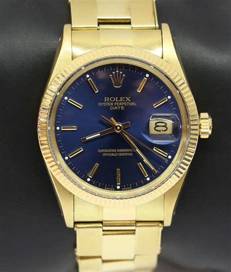 rolex date yellow gold 34mm oyster bracelet|Rolex Oyster bracelet for sale.